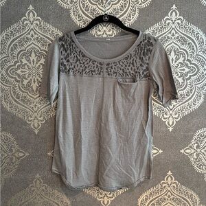 Gray Leopard Print Women's Top Lululemon